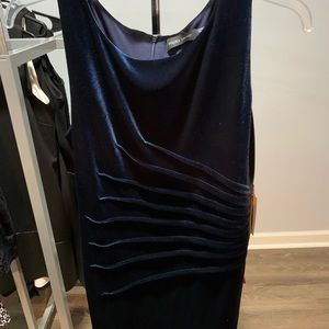 Ivanka Trump aline dark royal blue velvet dress